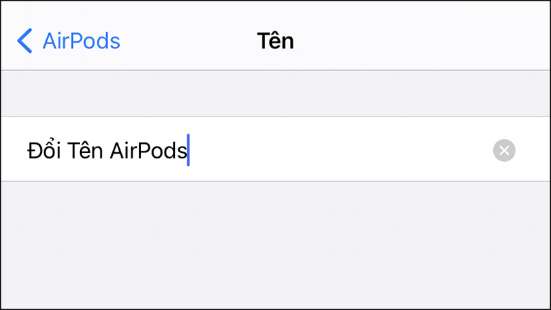 Thực hiện đổi tên cho AirPods